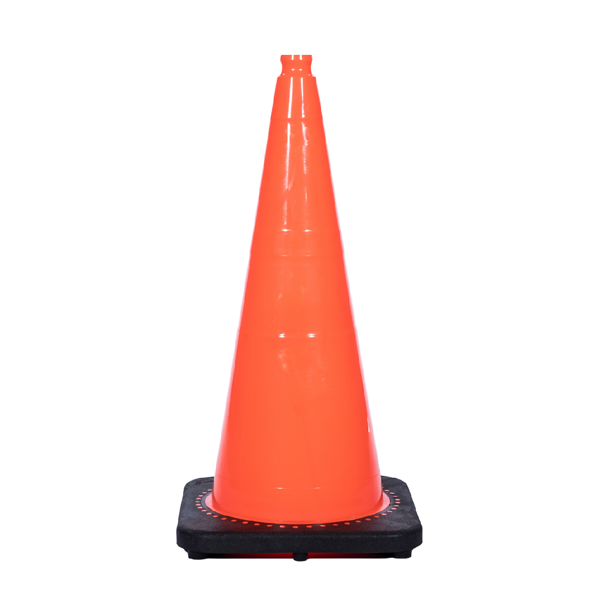 JBC REVOLUTION SERIES 28" Wide Body 10 lb.  Orange Traffic Cone With Black Base, Plain No Reflective, Model # RS70045CT
